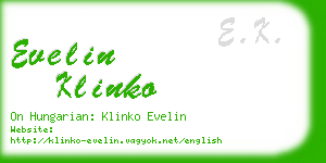 evelin klinko business card